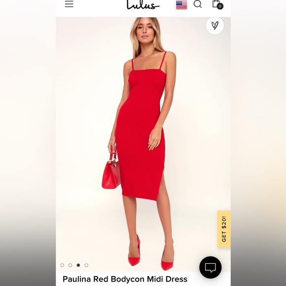 Lulus Paulina Red Bodycon Midi Dress - Picture 3 of 8